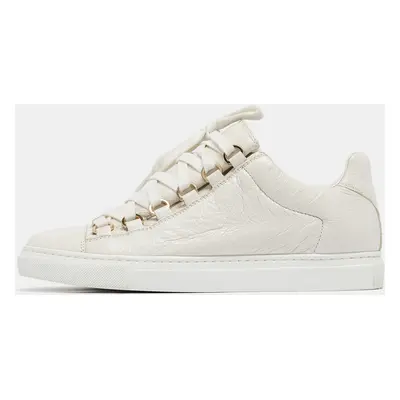 Balenciaga White Leather Arena Lace Up Sneakers Size