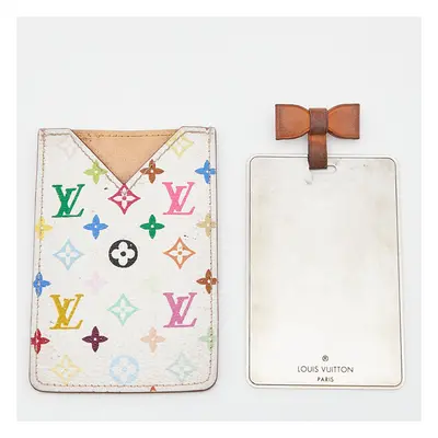 Louis Vuitton White Multicolore Monogram Canvas Etui Miroir Mirror Case