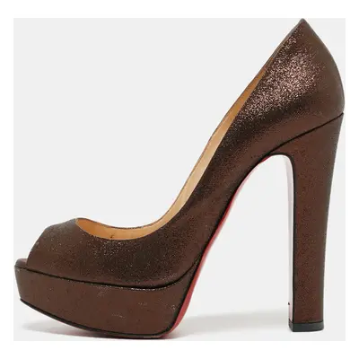 Christian Louboutin Metallic Glitter Bambou Pumps Size