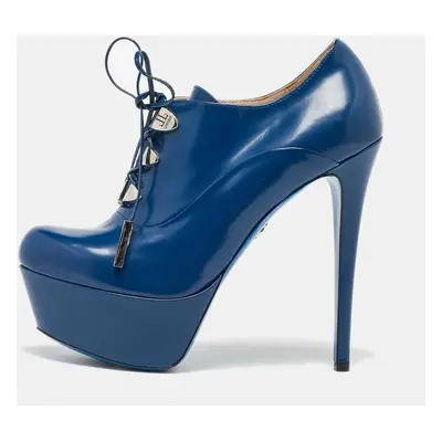 Loriblu Blue Patent Leather Booties Size