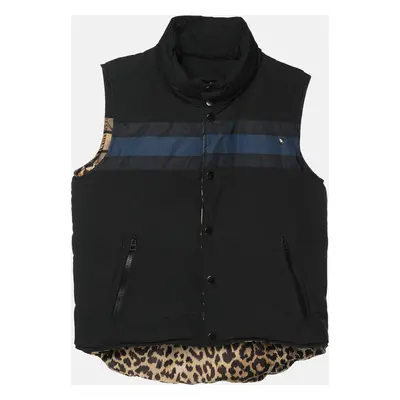 Dior Multicolor Leopard Print Polyester Sleeveless Reversible Jacket