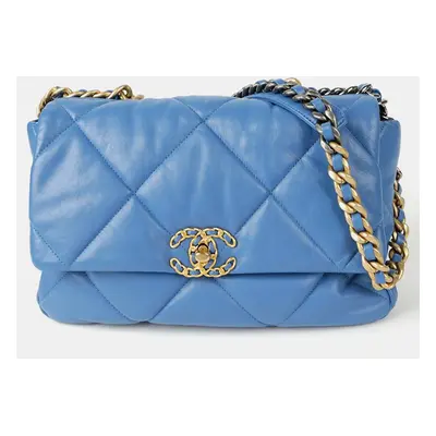 Chanel Blue Leather Shoulder Bag