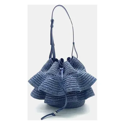 Loewe Raffia Balloon Ruffle Bag