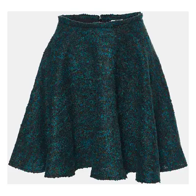 Kenzo Dark Green Boucle Mini Skirt