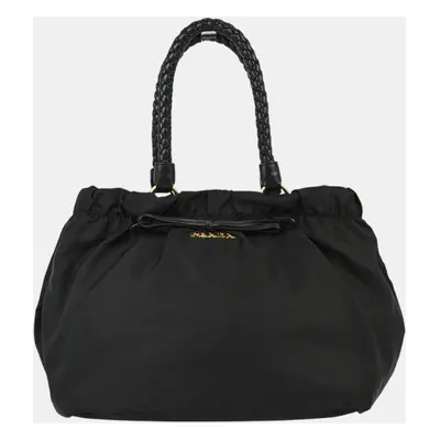 Prada Black Nylon Tote Handbag