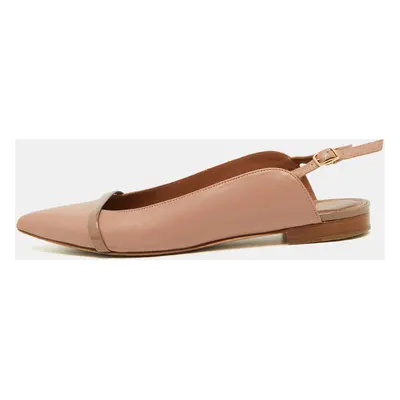 Malone Souliers Old Rose Leather Pointed Toe Mules Size