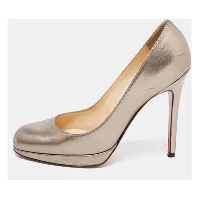 Christian Louboutin Metallic Leather New Simple Pumps Size 37.5