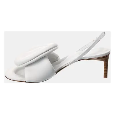 Jacquemus White Leather Sandals EU