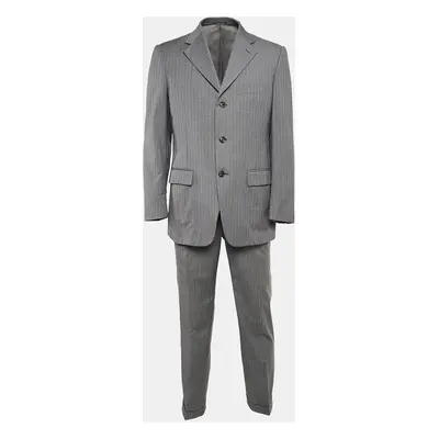 Lanvin Vintage Striped Wool Single Breasted Pants Suit