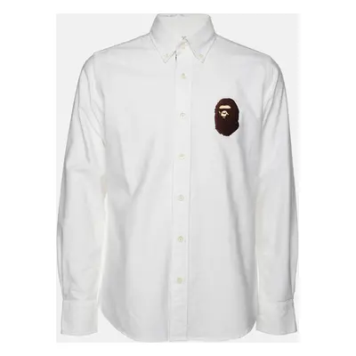 A Bathing Ape White Cotton Button Front Shirt