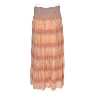 Class by Roberto Cavalli Pink & Animal Printed Silk Layered Maxi Skirt