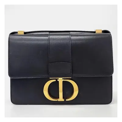 Dior Black Leather Montaigne Shoulder Bag