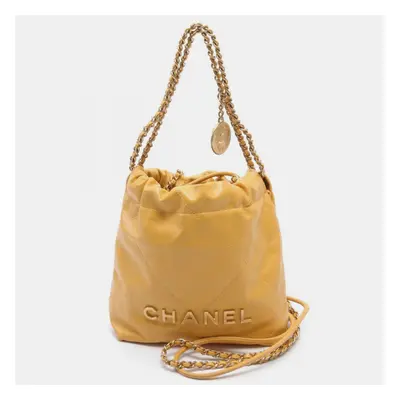 Chanel Yellow Leather Chanel Shoulder Bag