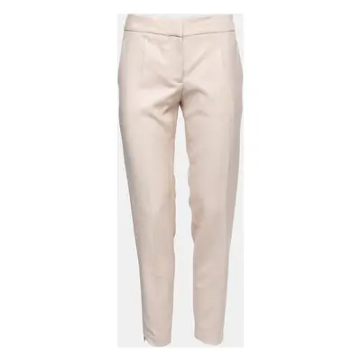 Stella McCartney Pink Textured Wool Tailored Trousers