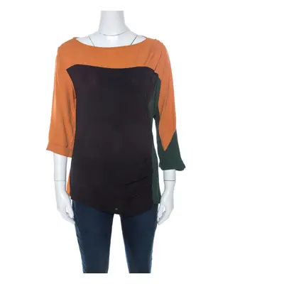 Dries Van Noten Multicolor Crepe Colorblock Top