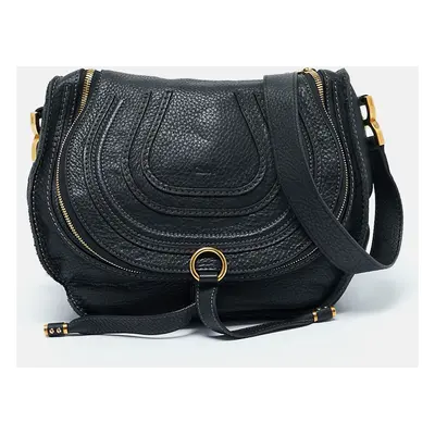 Chloe Black Leather Marcie Crossbody Bag