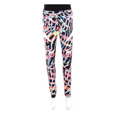 Just Cavalli Multicolor Printed Elasticized Waist Leggings