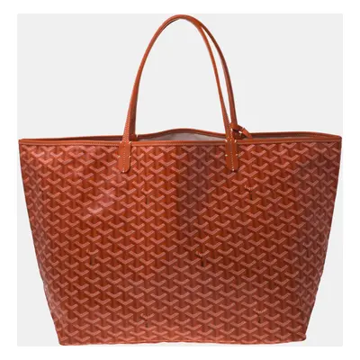 Goyard Orange Goyardine Coated Canvas and Leather Saint Louis GM Tote