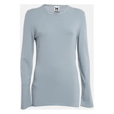 M Missoni Grey Knit Full Sleeve Top