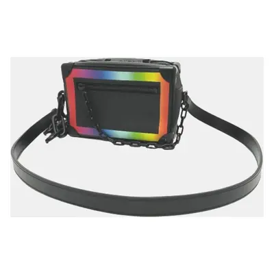 Louis Vuitton Black Taiga Leather Rainbow Soft Trunk Shoulder Bag