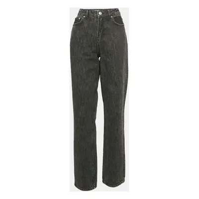 Ganni Grey Denim Straight Leg Jeans Waist 29"