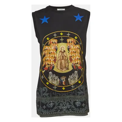 Givenchy Black Printed Cotton Knit Tank Top