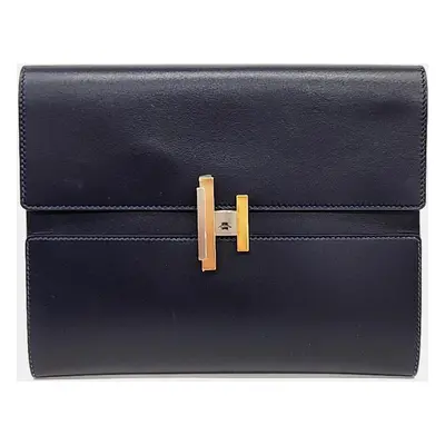 Hermes Leather Cinematic Clutch Bag