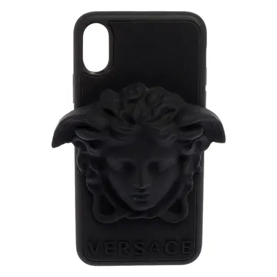 Versace Black Silicone Medusa iPhone X Cover