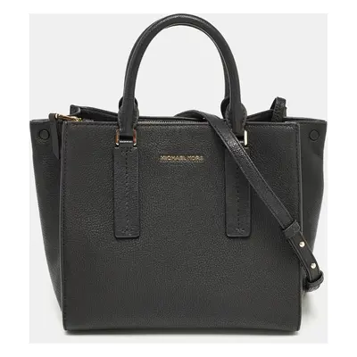 Michael Kors Black Leather Alessa Satchel