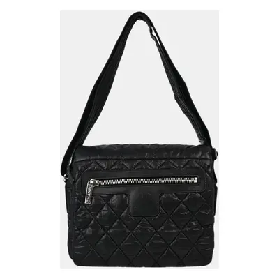 Chanel Black Nylon Coco Cocoon Shoulder Bag