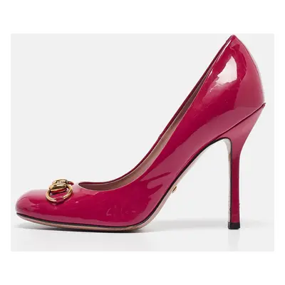 Gucci Purple Patent Leather Jolene Pumps Size