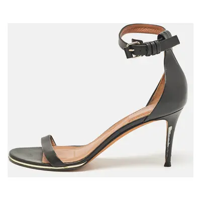 Givenchy Black Leather Nadia Ankle Strap Sandals Size