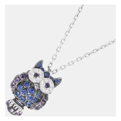 Boucheron 18K White Gold Noctua Owl Chouette Pendant Necklace