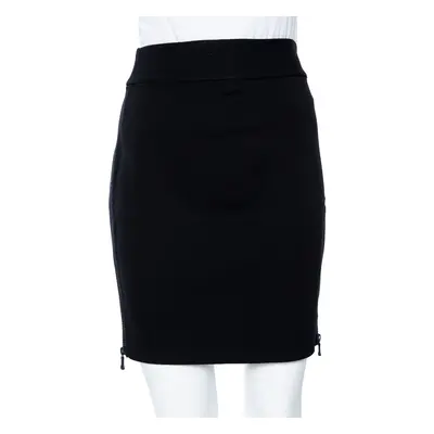 Diane von Furstenberg Black Knit Meg Zip Pencil Skirt