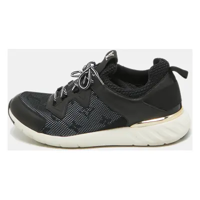 Louis Vuitton Black Mesh and Leather Aftergame Sneakers Size