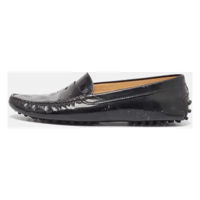 Tod's Black Patent Leather Slip On Loafers Size