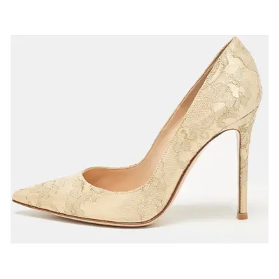 Gianvito Rossi Gold Lace Gianvito Pumps Size