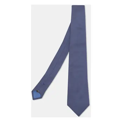 Boss By Hugo Boss Navy Blue Patterned Silk Tie