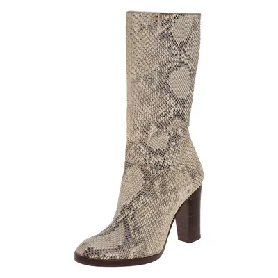 Chloé Two Tone Python Knee High Adelie Boots Size