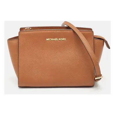 MICHAEL Michael Kors Brown Leather Selma Crossbody Bag