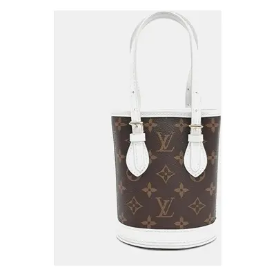 Louis Vuitton Brown/White Monogram Canvas Nano Bucket Bag