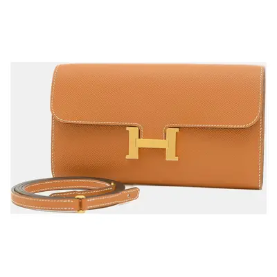 Hermes Toffee Epsom Leather Constance To-Go Wallet