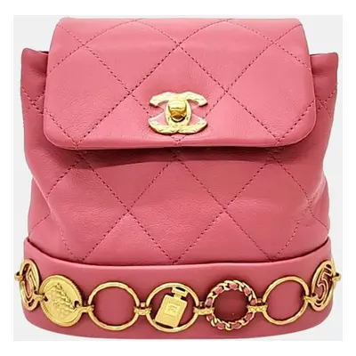 Chanel Leather Pink Small Backpack