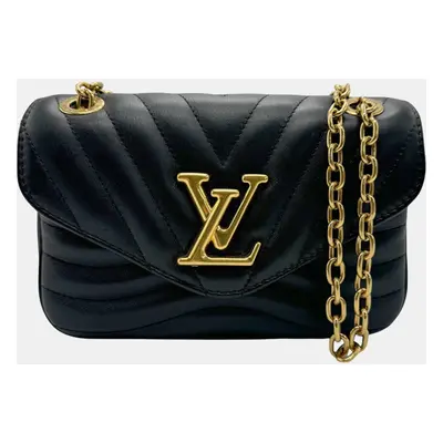 Louis Vuitton New Wave Chain PM Leather Black Gold Shoulder Bag