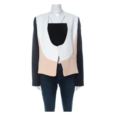 Diane Von Furstenberg Multicolor Crepe Creme Brulee Open Front Feriha Blazer