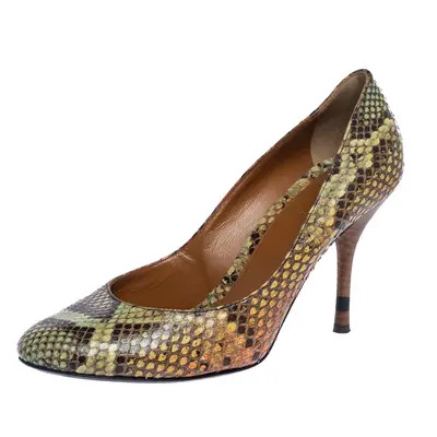 Fendi Multicolor Python Pumps Size