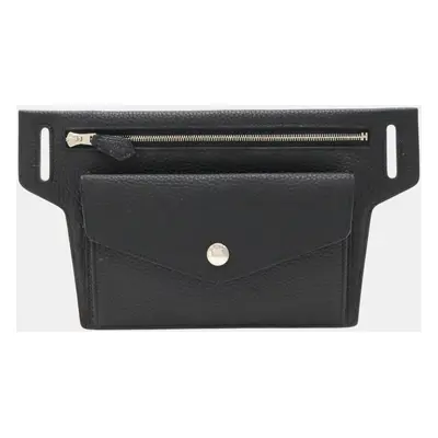 Hermes Waist Bag Multi Pouch Black Leather