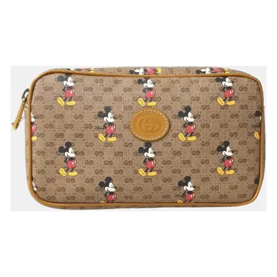 Gucci Beige GG Canvas Disney Crossbody Bag