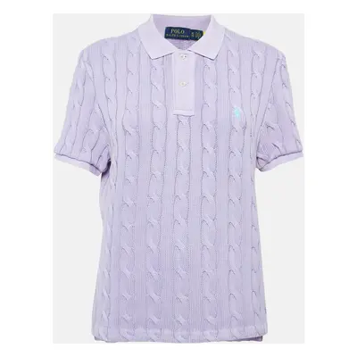 Polo Ralph Lauren Light Purple Cable Knit Polo T-Shirt