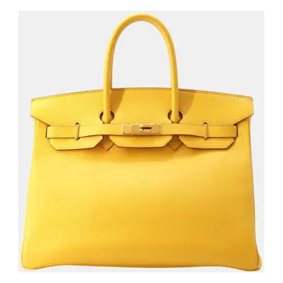 Hermes Yellow Cushvel Birkin handbag